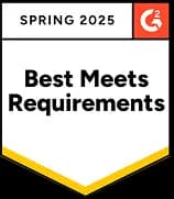 G2 Best Meets Requirements, Spring 2025